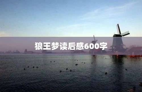 狼王梦读后感600字
