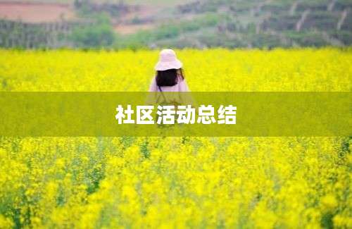 社区活动总结