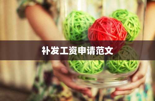 补发工资申请范文