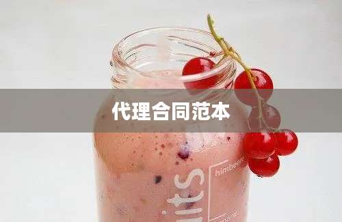代理合同范本