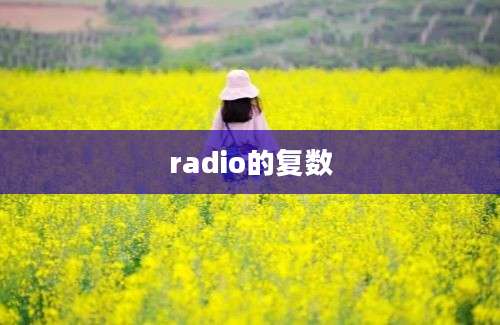 radio的复数