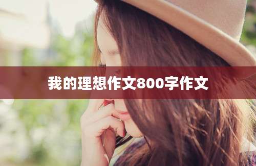 我的理想作文800字作文