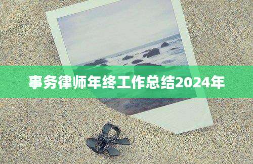 事务律师年终工作总结2024年