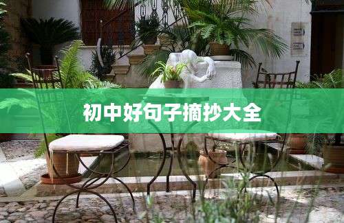 初中好句子摘抄大全