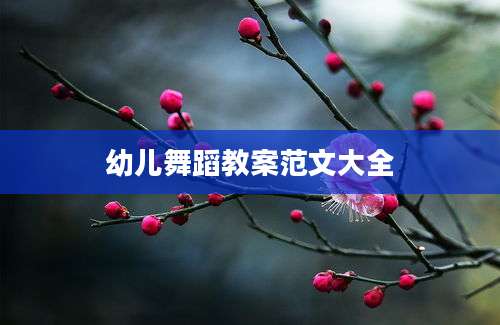幼儿舞蹈教案范文大全