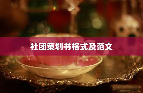社团策划书格式及范文