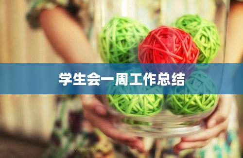 学生会一周工作总结