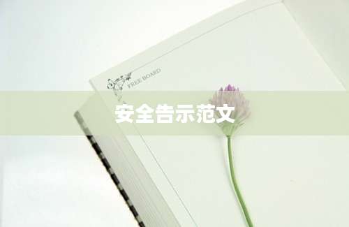 安全告示范文