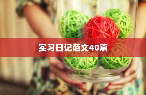 实习日记范文40篇