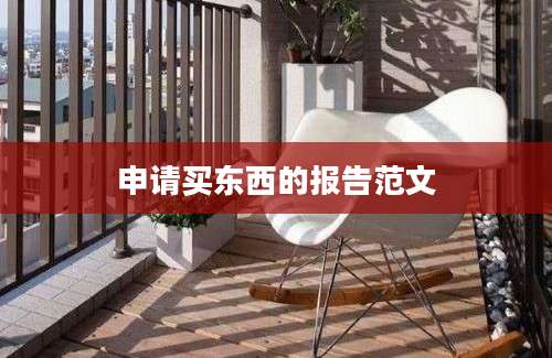 申请买东西的报告范文