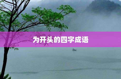 为开头的四字成语