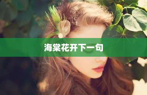 海棠花开下一句