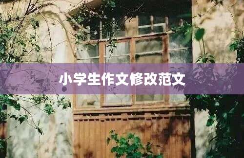 小学生作文修改范文