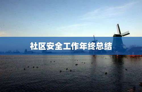 社区安全工作年终总结