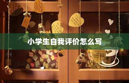 小学生自我评价怎么写