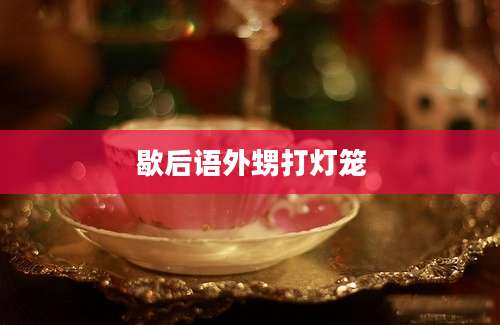 歇后语外甥打灯笼