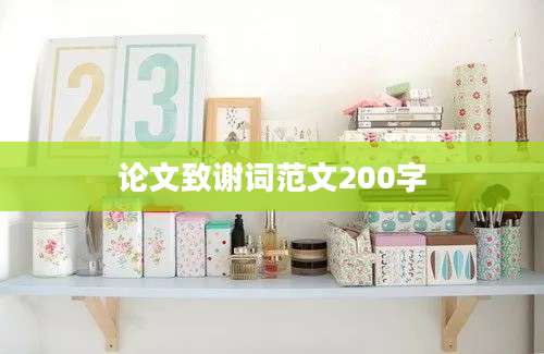 论文致谢词范文200字