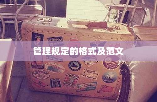 管理规定的格式及范文