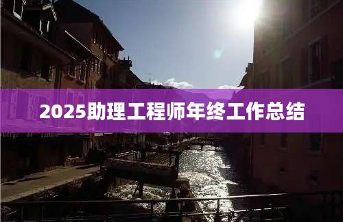 2025助理工程师年终工作总结