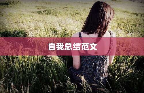 自我总结范文