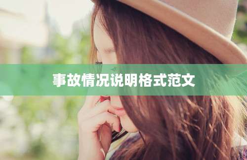 事故情况说明格式范文