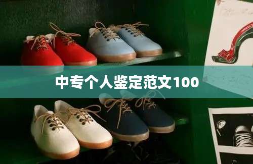中专个人鉴定范文100
