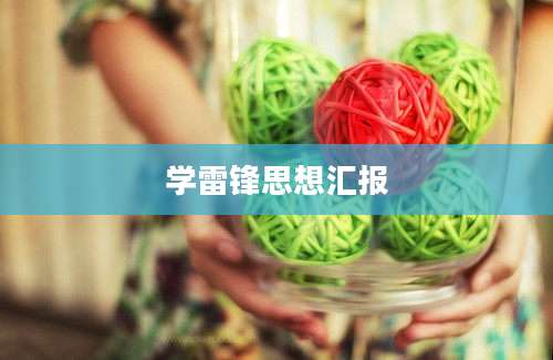 学雷锋思想汇报