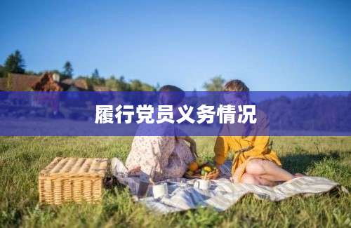 履行党员义务情况