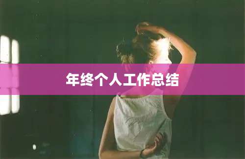 年终个人工作总结