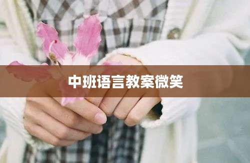 中班语言教案微笑