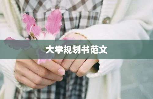 大学规划书范文