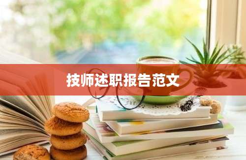 技师述职报告范文