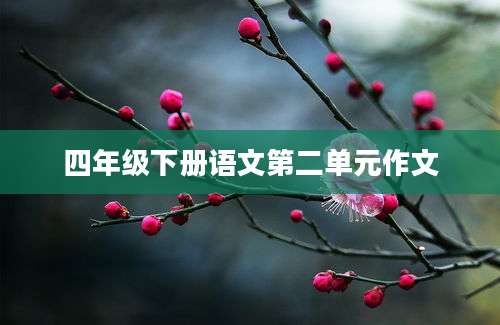 四年级下册语文第二单元作文