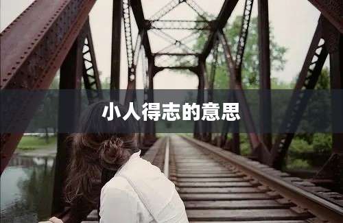 小人得志的意思