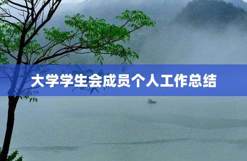 大学学生会成员个人工作总结