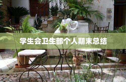 学生会卫生部个人期末总结
