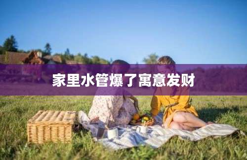 家里水管爆了寓意发财