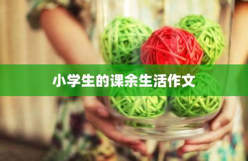 小学生的课余生活作文