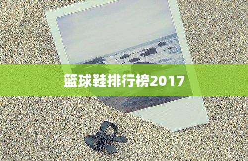 篮球鞋排行榜2017