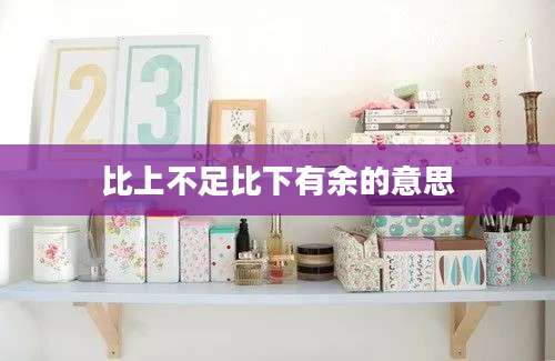 比上不足比下有余的意思
