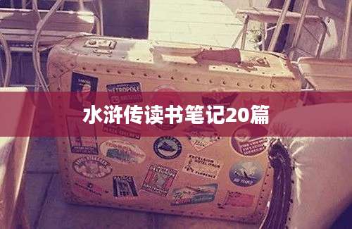 水浒传读书笔记20篇