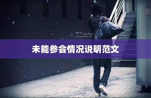 未能参会情况说明范文