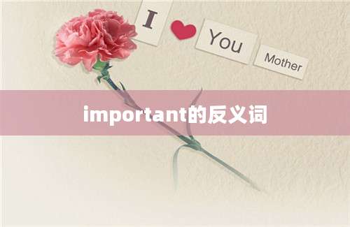 important的反义词