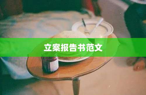 立案报告书范文