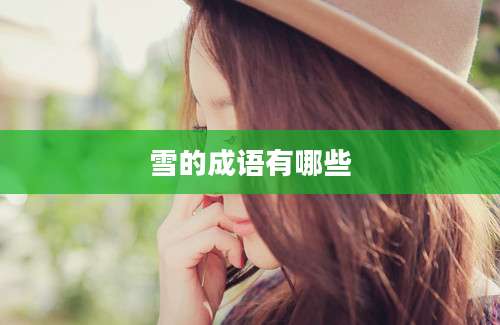 雪的成语有哪些