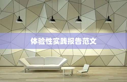 体验性实践报告范文