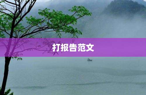 打报告范文