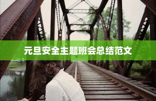 元旦安全主题班会总结范文