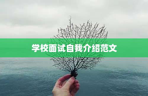 学校面试自我介绍范文
