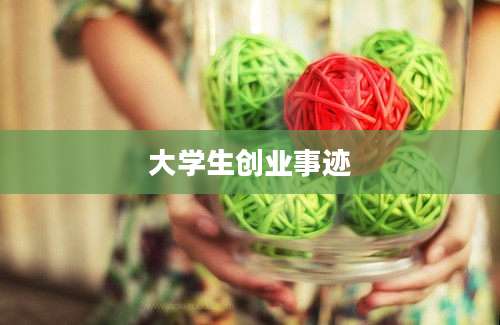 大学生创业事迹